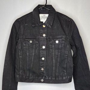 Authentic Denim Black Jean Jacket - Classic Womens Trucker Style